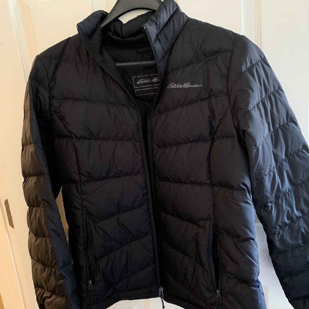 Eddie Bauer black down jacket Size Large